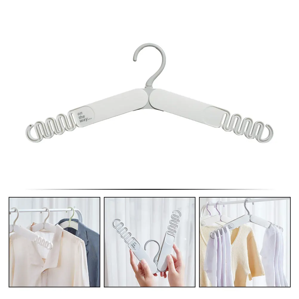 

Folding Travel Hanger Foldable Clothes Hanger Space Saving Portable Clothes Organizer for Home Closet and Suitcase