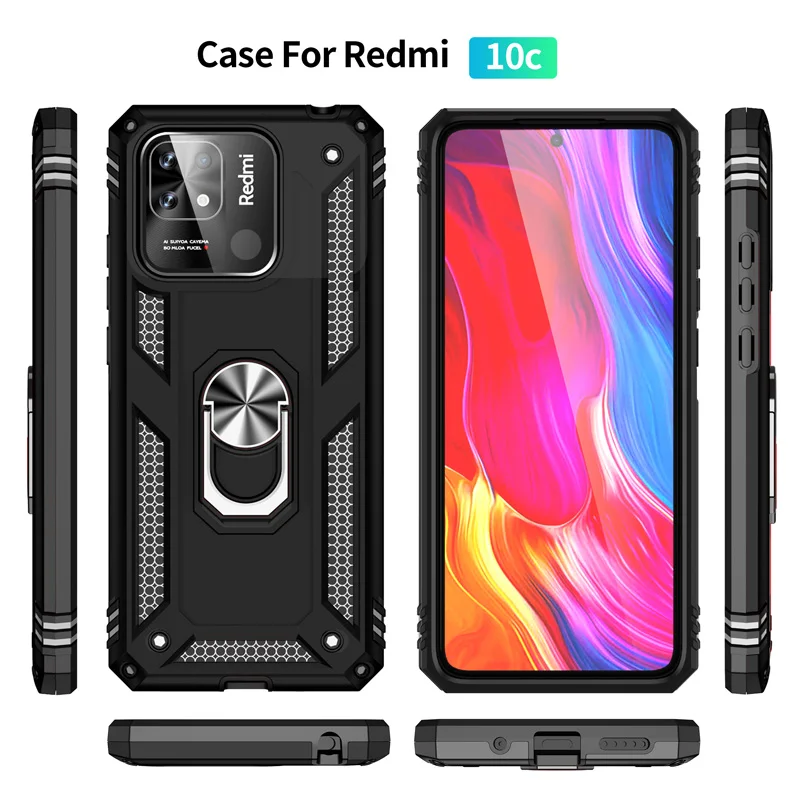 For Xiaomi Redmi Note 12 11 10 Pro Plus 11s 10s Case Armor Shockproof Cover For Redmi 10 10A 10C 12C 11A Case