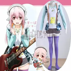 Athemis SUPERSONICO Camouflage Cosplay Costume Kit Hooded Jacket T-shirt Necklace Skirt 5 PCS For Halloween Game Party