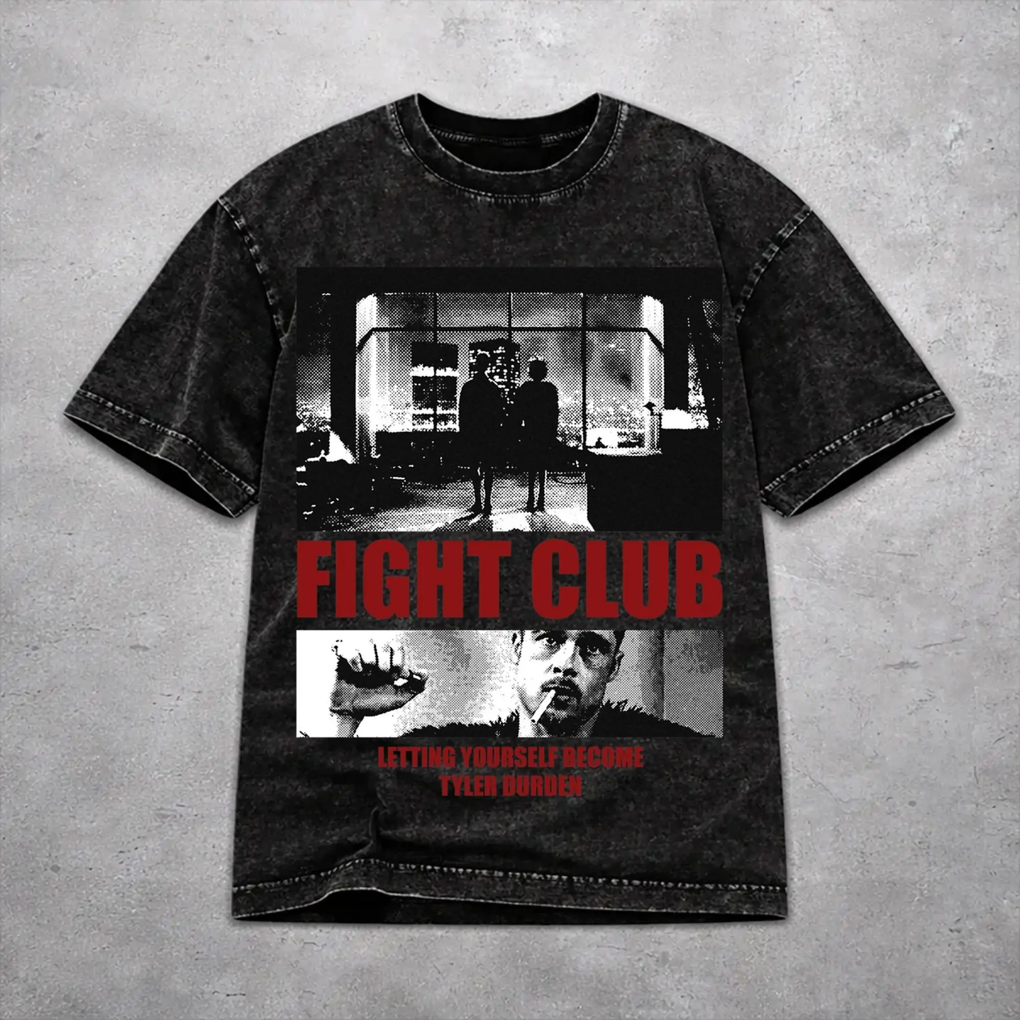 Fight Club Movie T Shirt Vintage Style For Men Women Pure Cotton Tee Shirts Tops