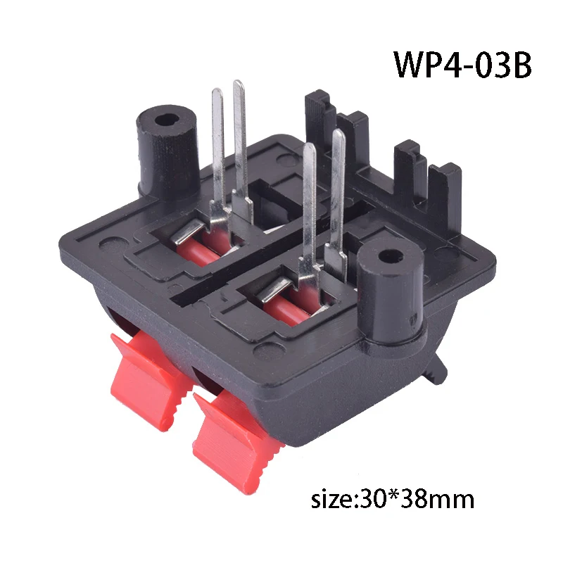 1PC WP 4P Speaker Audio LED Aging Test Wire Clip Wiring Terminal Double Spring Clip Quick Clip Lamp Decoration Detection Clip