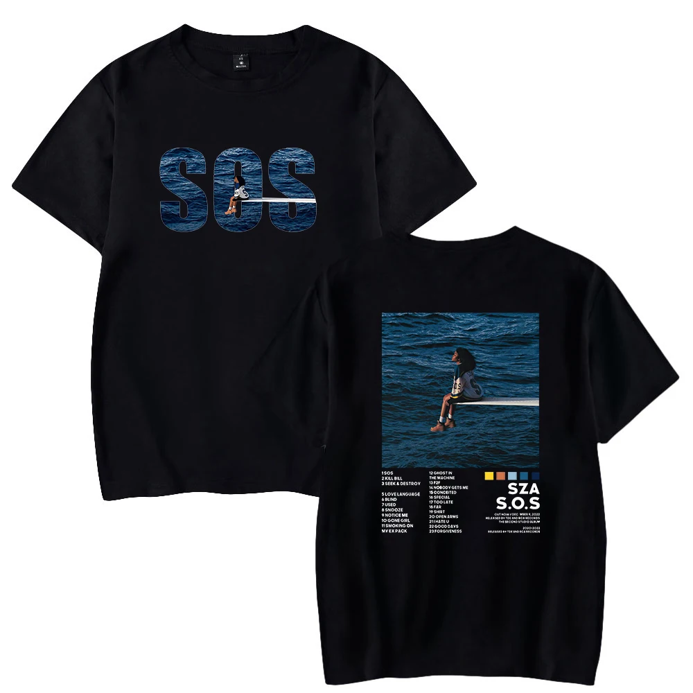 

SZA Merch New Music Album SOS T-shirt Crewneck Short Sleeve Tee Men Women's Tshirt 2023 Fashion Clothes