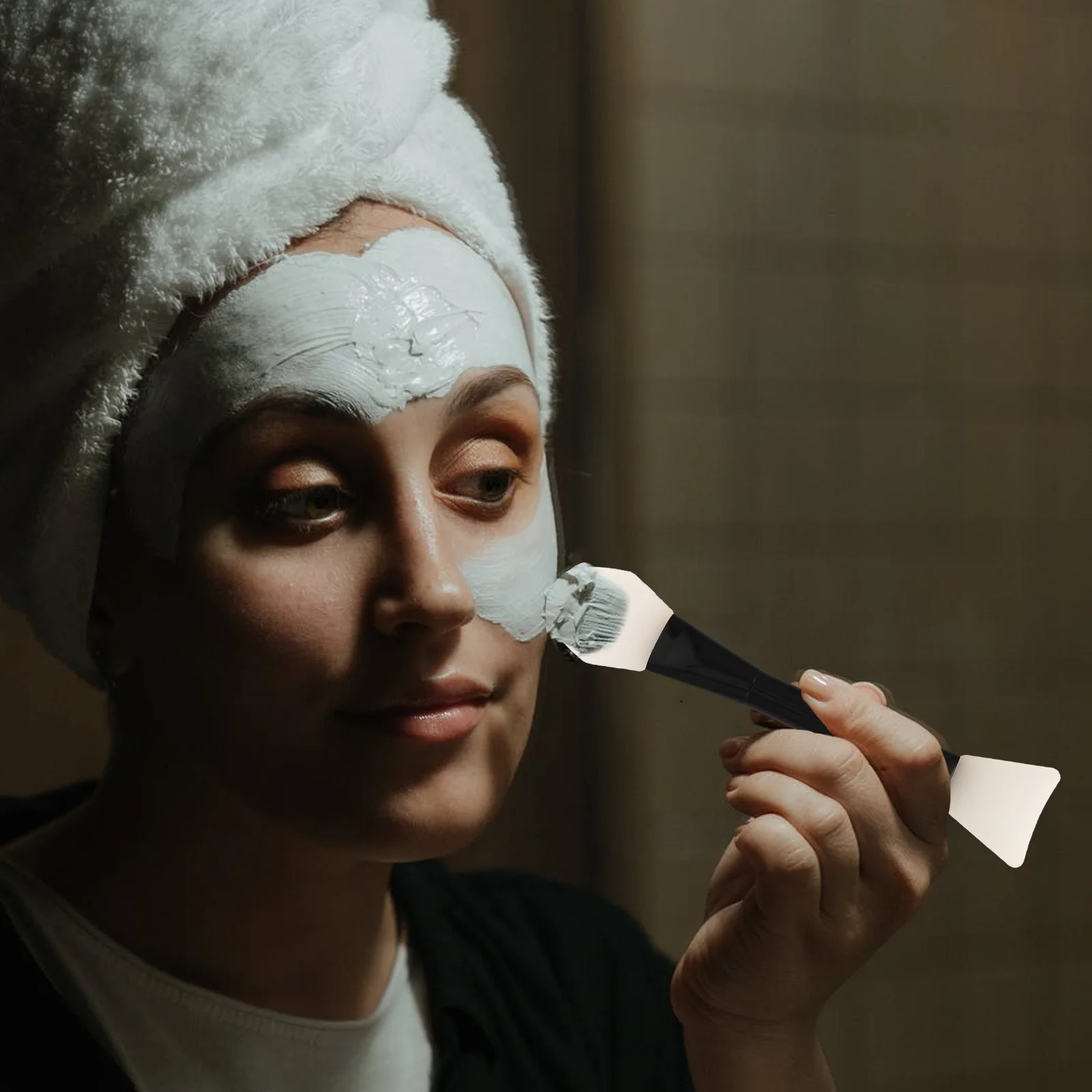 3 uds. De cepillos de silicona para máscara de doble punta, aplicadores de barro, herramientas faciales, seguro, duradero, cuidado de la piel, regalo profesional amigable