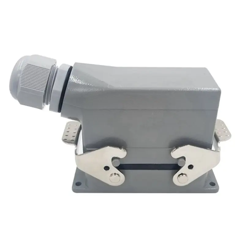 【NOW SAVE】5X Rectangular Heavy Duty Connectors HDC HE 10 Core Pin 16A 500V Waterproof Aviation Plug Side Line Connector,HDC-HE-0