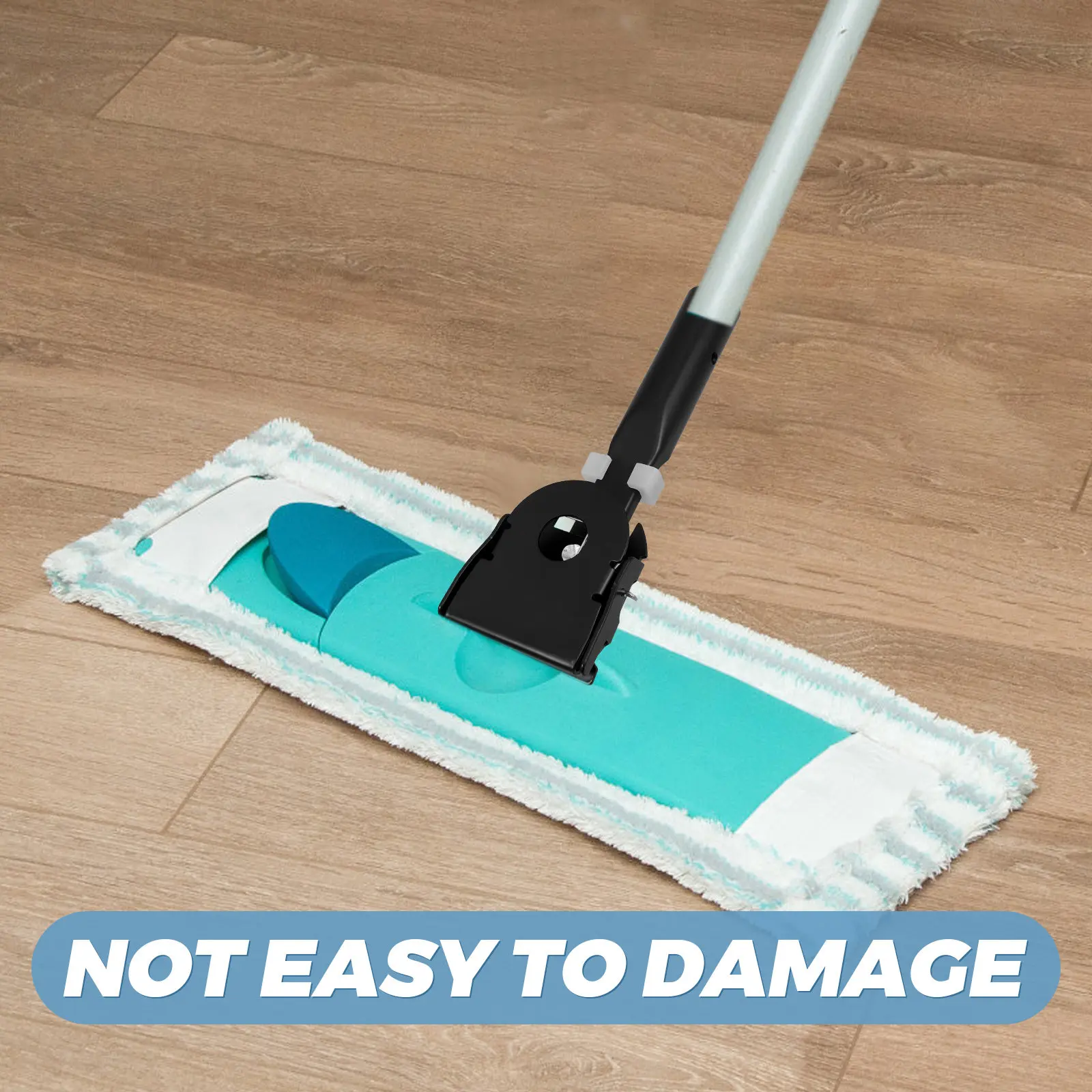 2Pcs Easy Install Metal Mop Head Clamp Dust Mop Pole Replacement Clip for Versatile Cleaning on Hardwood Tile Marble Surfaces