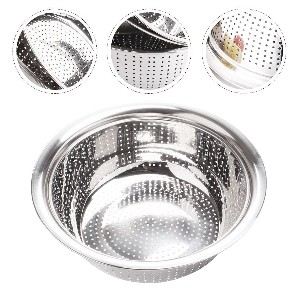 

Rice Washing Sieve Basin Rinser Strainer Container Stainless Steel Metal Drain Basket Drainer Sink