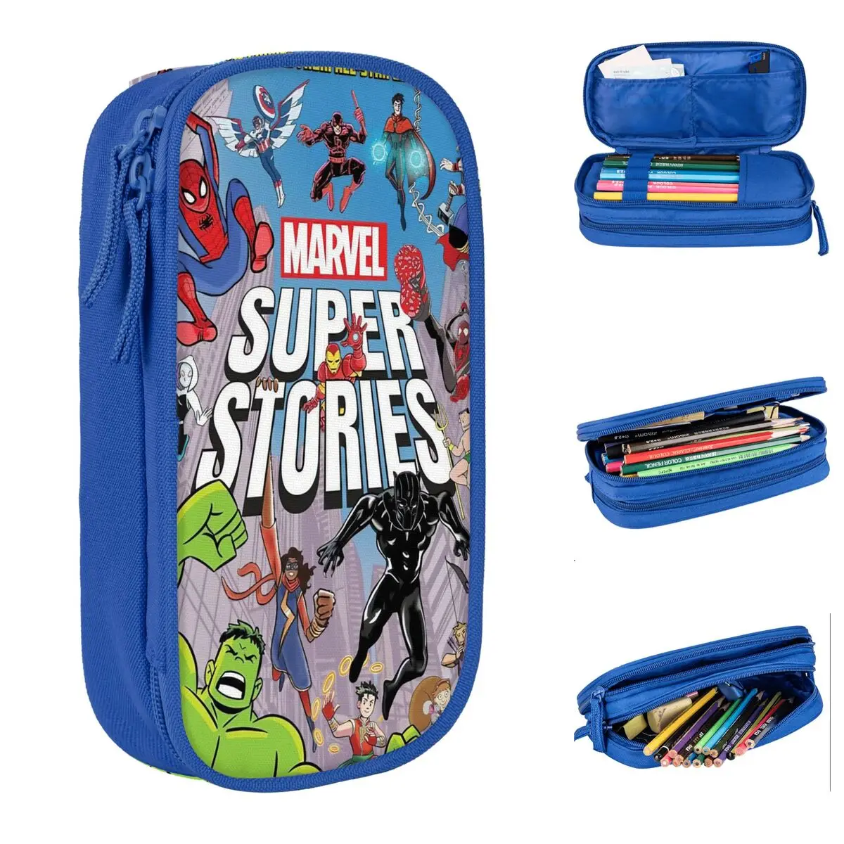 Creative Super Heros Gift Pencil Case for Kids Spider-Man Iron Man Pencilcases for Girls Boys Pen Box Bag For Students School