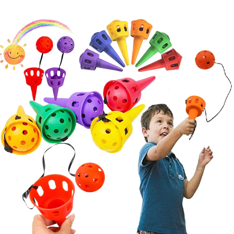 Ensemble de jouets de jeu de balle pour enfants, lancer et attraper, Softball, intérieur des maires, cadeau de jouet de motricité, extérieur