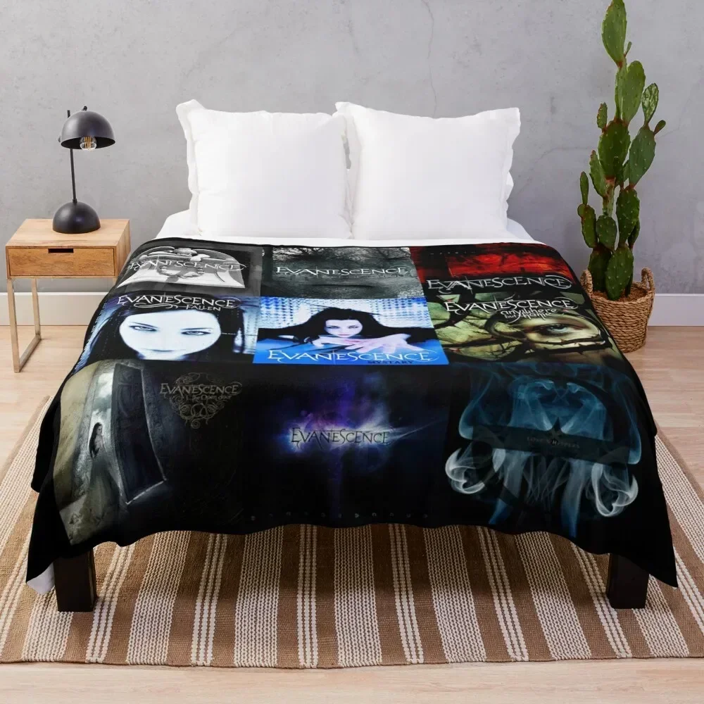 

Evanescence Collage Throw Blanket Shaggy Furry Soft Blanket for Bedroom Living Room