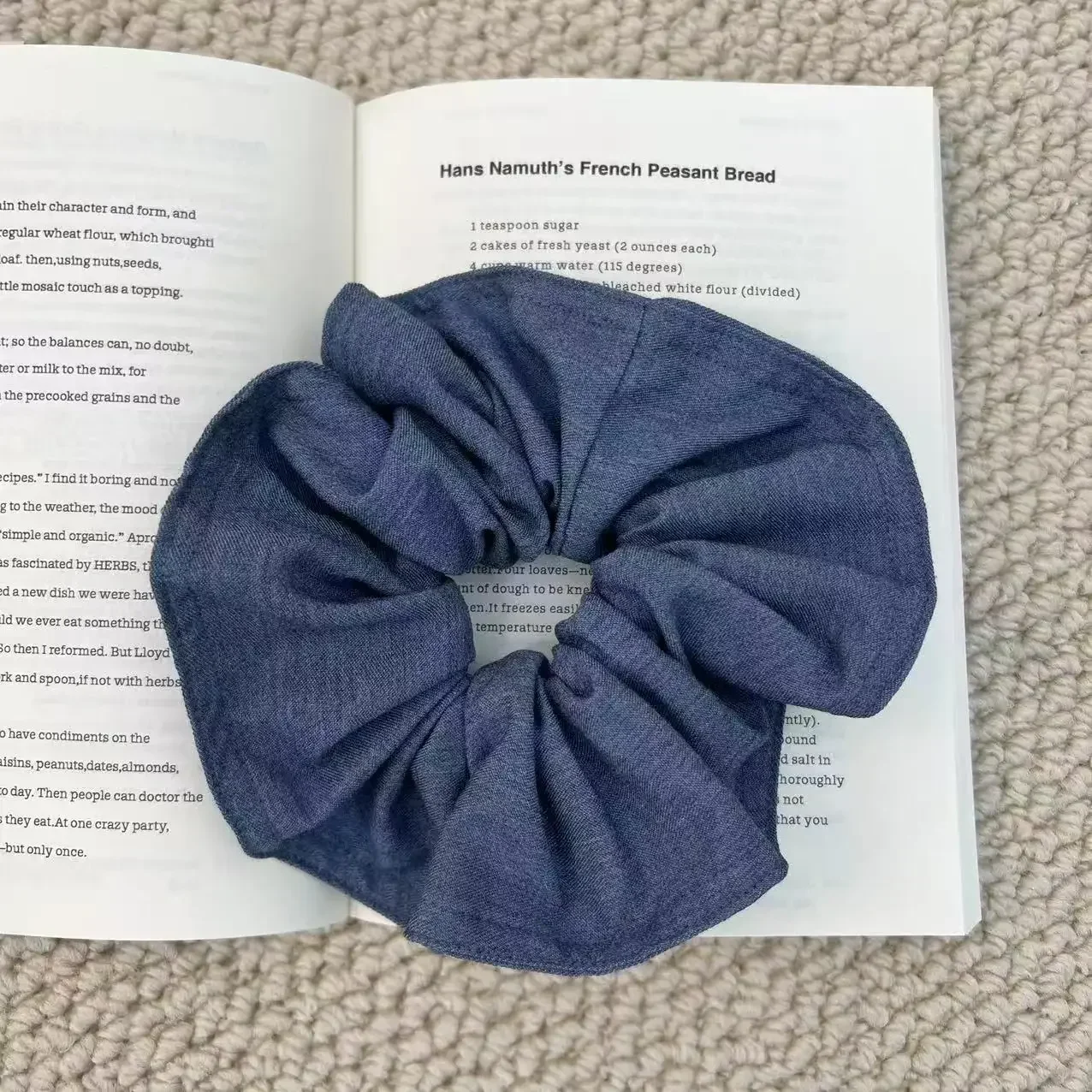 New Scrunchies for Hair Denim Style Chic Girls Hairties Hair Accessories for Women Elastic Rubber Bands