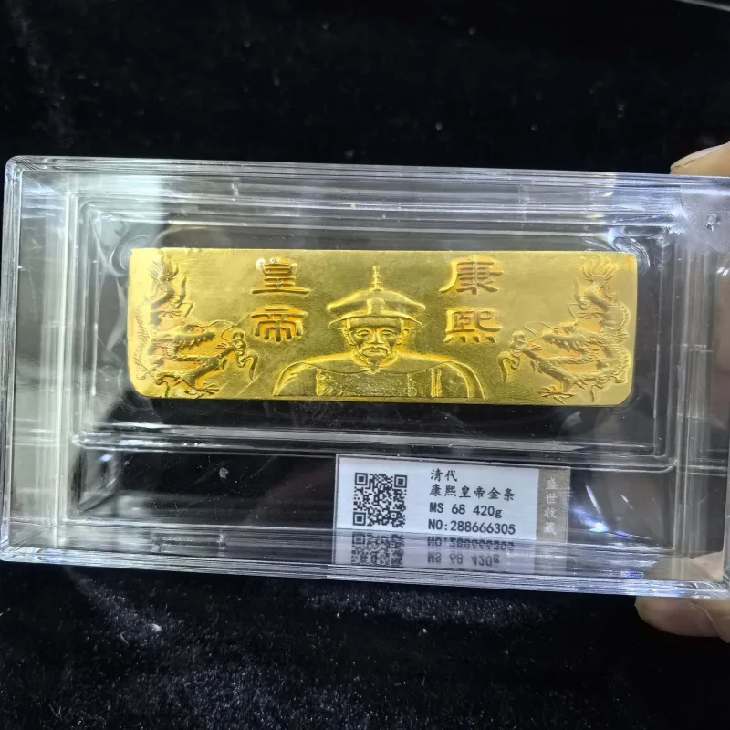 

Antique Rating Qing Dynasty Ten Emperors Ten Liang Gold Brick Gold Bar Rating Box Gilded Ten Liang Crafts Antique Collection