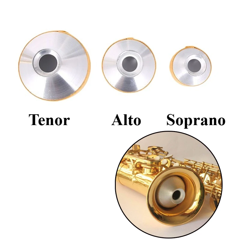

Saxophone Mute, Alto, Tenor, Soprano, Instrument Accessories, Aluminum Alloy Silencing Ring Suitable for home practice