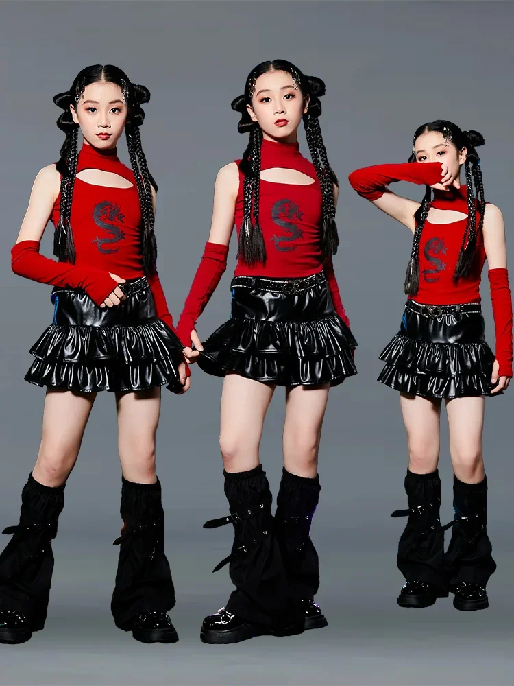 Tuta da passerella per bambini, tuta da spettacolo per danza jazz, ragazza jazz, tuta da pratica di danza alla moda