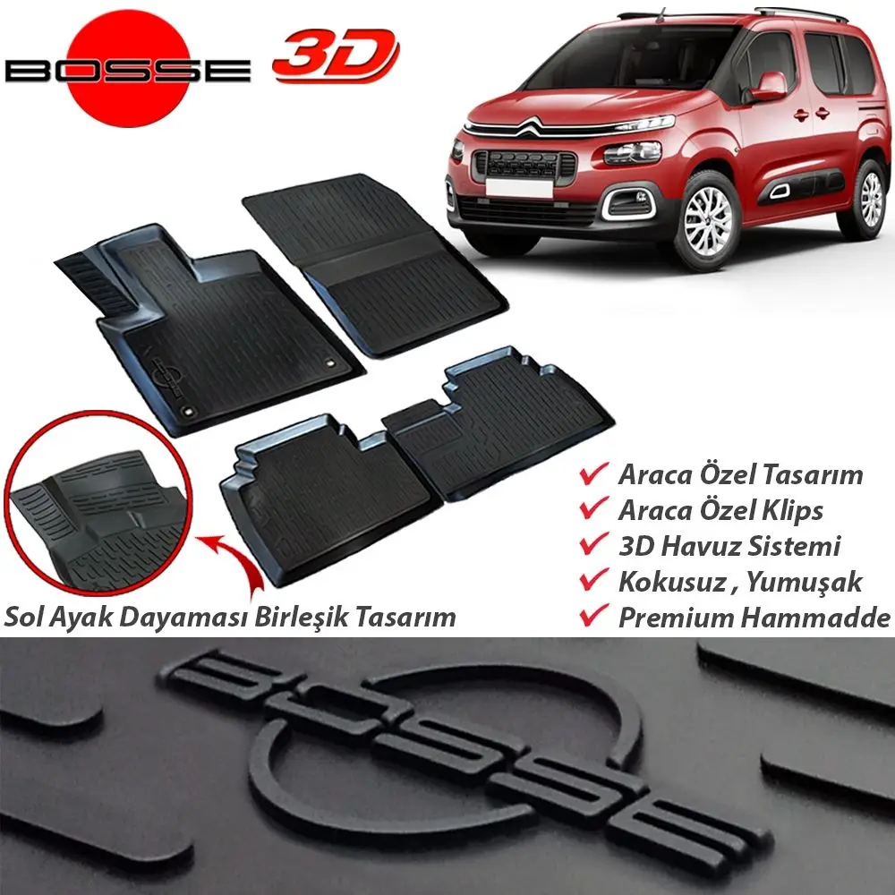 For Citroen Berlingo Mat 3D Pool 2019 Post BOSSE