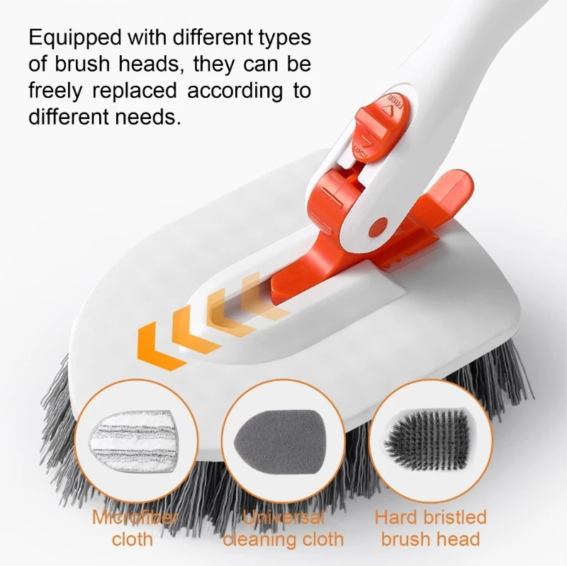 Épurateur carrelage salle bain réglable, brosse nettoyage salle bain, longue brosse nettoyage adaptée au