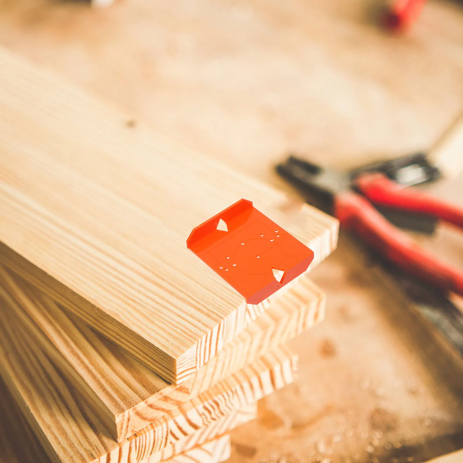 

1 комплект, локатор отверстий для петель, пластиковая направляющая для сверления отверстий в дереве, простой в эксплуатации инструмент для установки дверей, точная направляющая для сверла