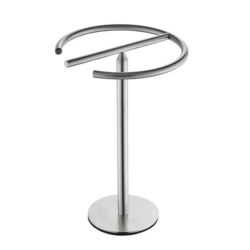 

New standing towel bars rack stainless steel bathroom washbasin kitchen towel hanging household countertop towel pole