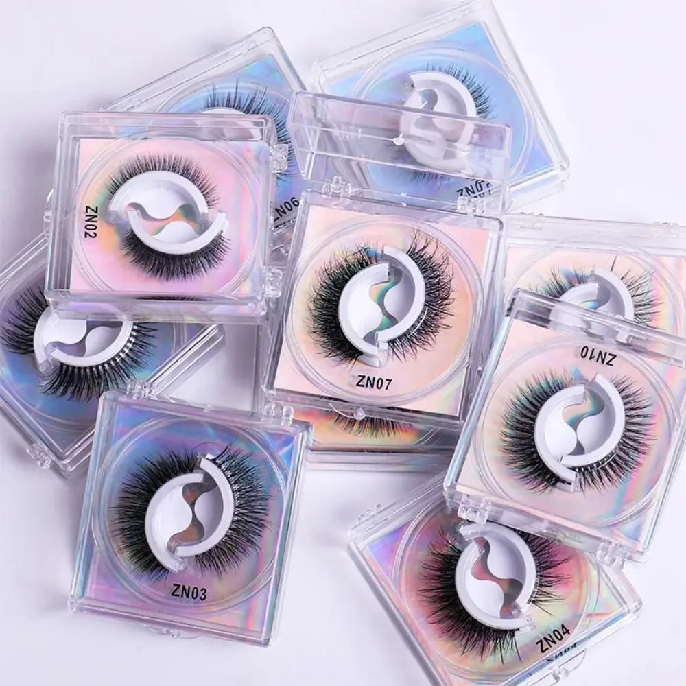 1/Pairs Reusable Self-adhesive False Eyelashes 3 Seconds To Wear Natural Faux Mink Eyelashes Glue-free Eyelash Extension