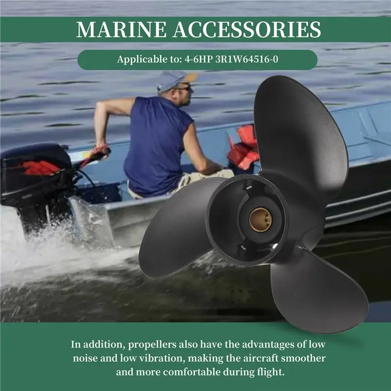 A20K-Aluminum Outboard Propeller 7.8X8 For Tohatsu Nissan Mercury 4-6Hp 3R1W64516-0
