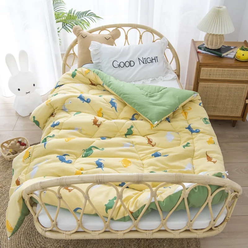 Winter Warm Children's Quilt Blanket Knitted Cotton Velvet Baby Quilt Stitch Comforter Kindergarten Nap Small Cover Blanket 이불