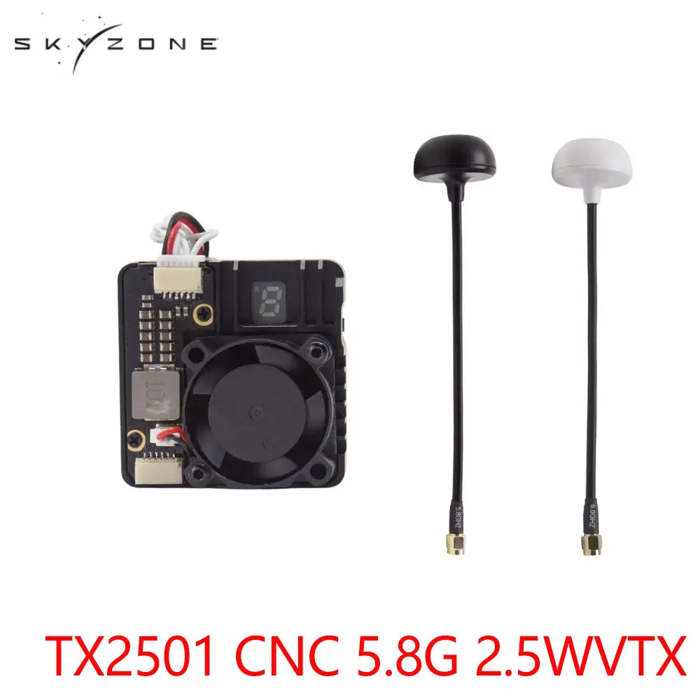 SKYZONE TX2501 5.8G 2.5W VTX - 56CH Long Range Video Transmitter with CNC Heat Sink for FPV Racing Professional Drone Parts