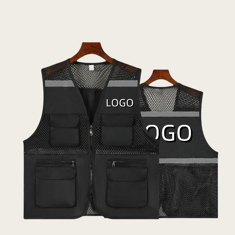 

Summer Thin Mesh Vest Outdoor Sports for Jackets Bigsize Sleeveless Vest Multi Pockets Casual Work Wear Camping Fishing Vests