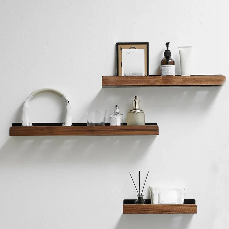 Toilet shelf, two installation methods, living room and kitchen can use wooden shelves