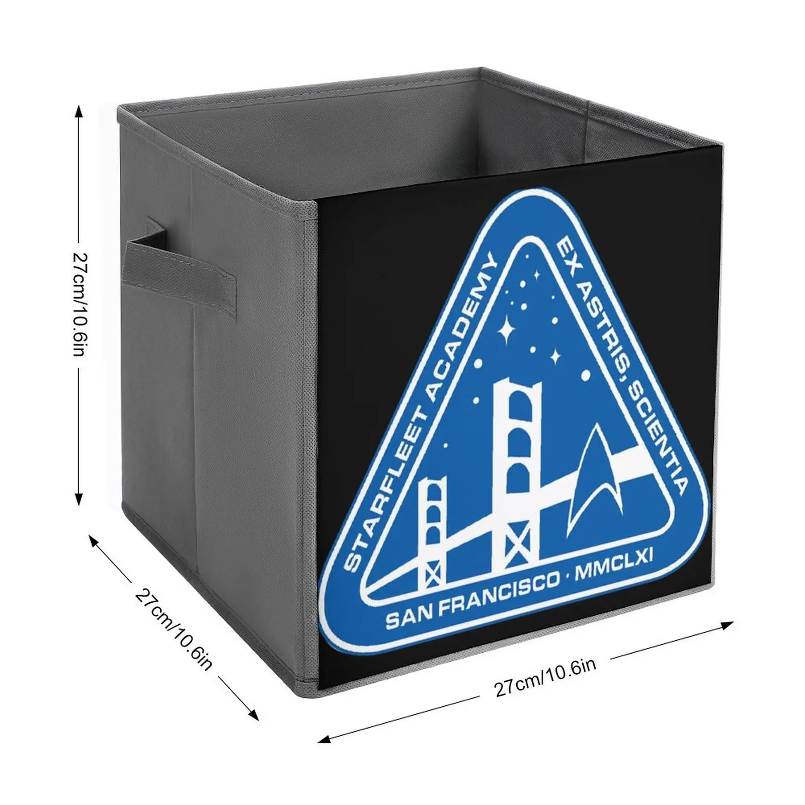 Star Trek Discovery Starfleet Academy Triangle Sign Storage Tank  Folding Storage Box Dust Proof Storage of Clothes Durable Port