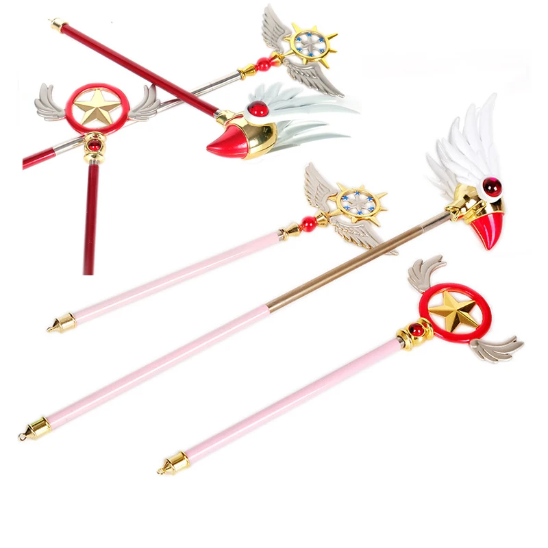 

Kinomoto Sakura выдвижная палочка птицы звезда голова ангела волшебные палочки модель из цинкового сплава реквизит для косплея 24 удлиненные игрушки 42 см подарки