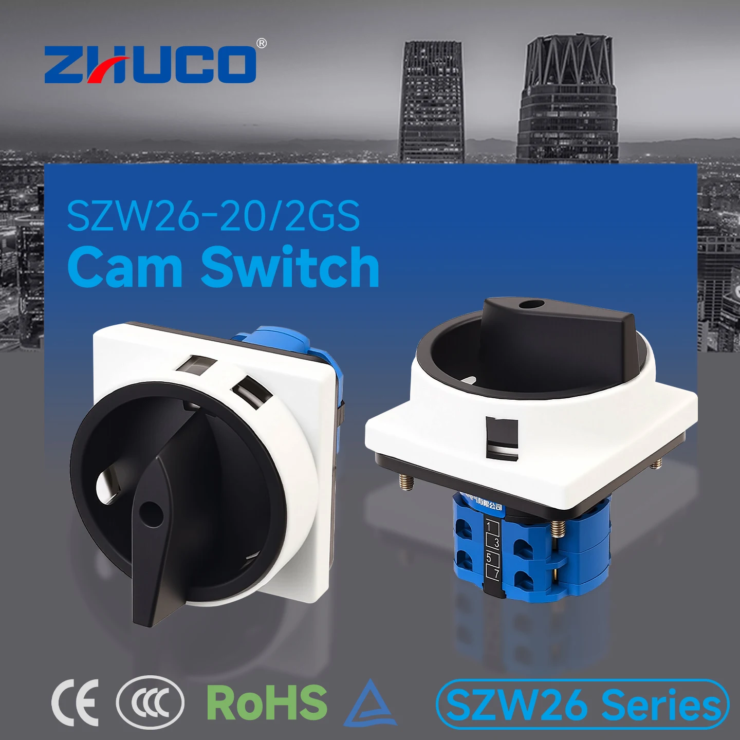 Industrial Tools - Sakelar Pemilih 2 Posisi Zhuco 20A