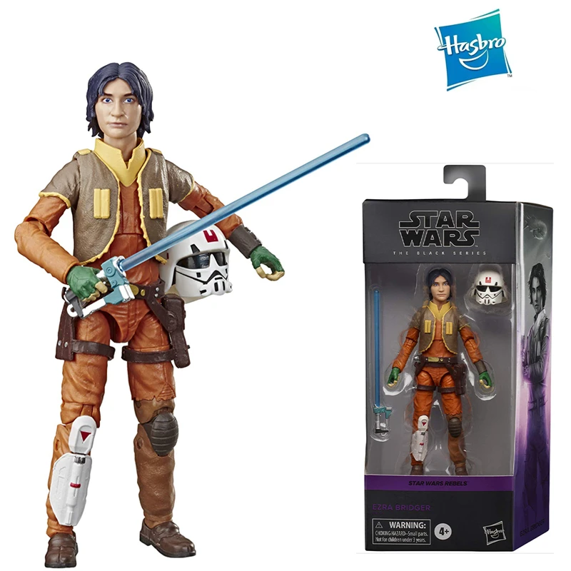 Hasbro Star Wars-figura de acción coleccionable de la serie Black Ezra Bridger, juguete de 6 pulgadas