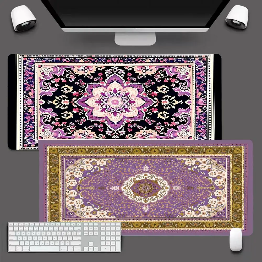 Persian Mouse Pad Large Carpet Persian Pattern MousePad Game Desk Accessories Computer Desk Mat Bedroom Floor Mat Persian Carpet