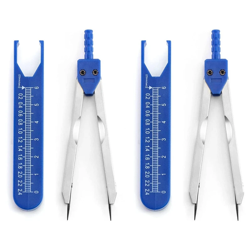 ABNL EKG ECG Caliper Electrocardiogram Divider, 2 Pack Measuring Tool ECG Calipers For Electrocardiogram Drafting Divider