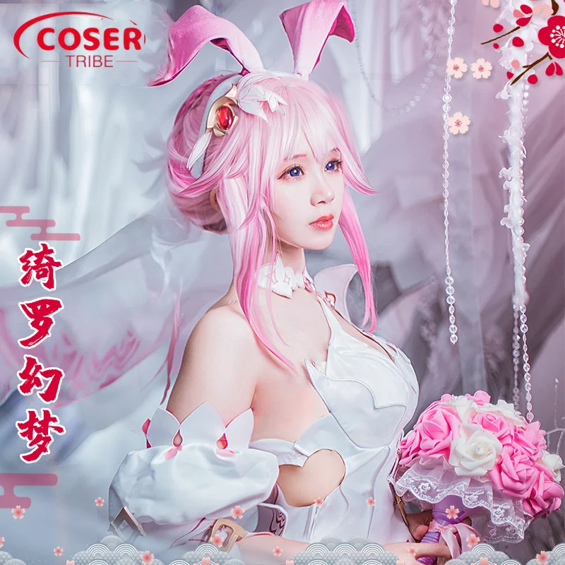 COSER TRIBEAnime juego Honkai Impact 3 Senorita vestido nupcial, disfraz de CosPlay de rol de Carnaval de Halloween, conjunto completo