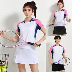 Badminton Suit Volleyball Suit Men And Women Short-Sleeved Sweat-Absorbent Quick-Drying Clothing Sports Short Skirt Pants