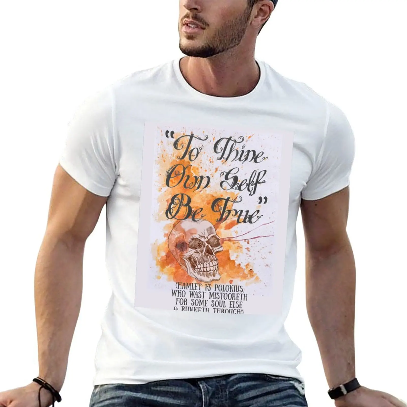 

To Thine Own Self Be True (with background) - Polonius' Sage Advice, A Cautionary Tale! T-Shirt