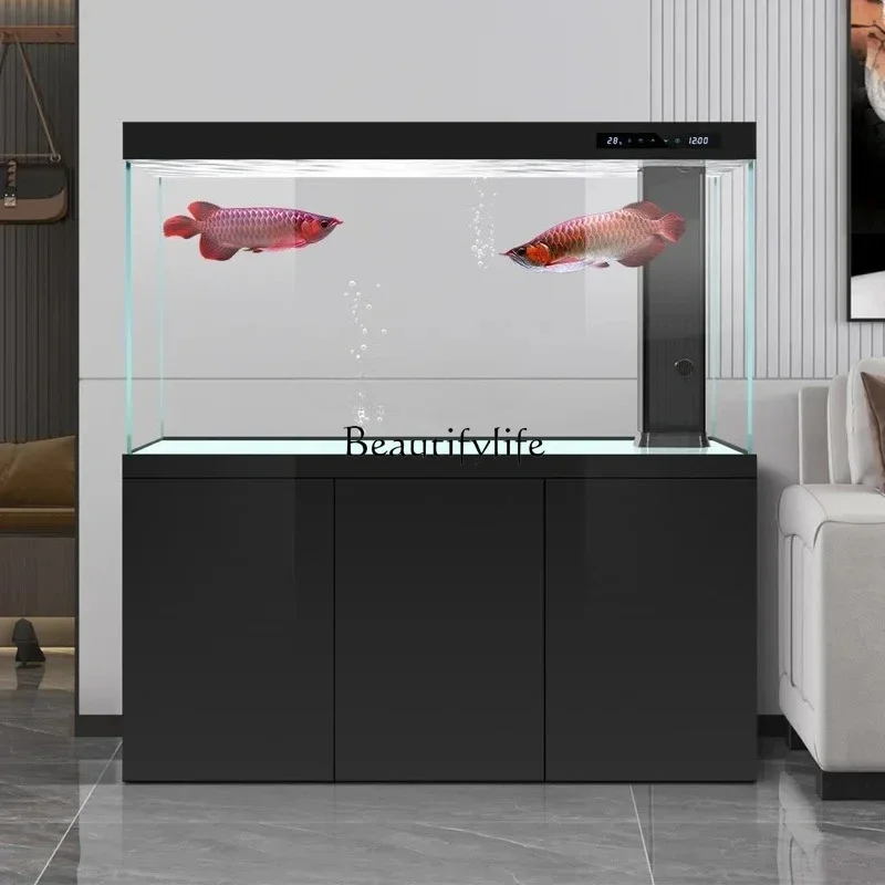 FG11Fish Tank Living Room Household Super White Glass Aquarium Ecological Bottom Filter Large Ecological Dragon Fish Tank