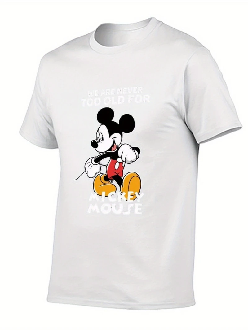 تي شيرت رجالي قطني يتميز بقمصان ديزني ذات العلامات التجارية المشتركة لكل من الرجال والنساء في عام 2025