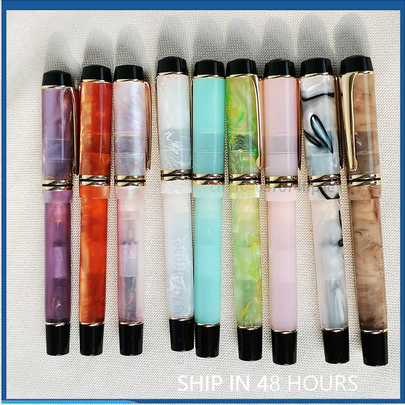 

For KAIGELU Kangaroo 316A Big Tofu Fountain Pen Spiral Cap 35mm Large Exposed Iridium Nib Smooth Calligraphy Daily Writing Pen
