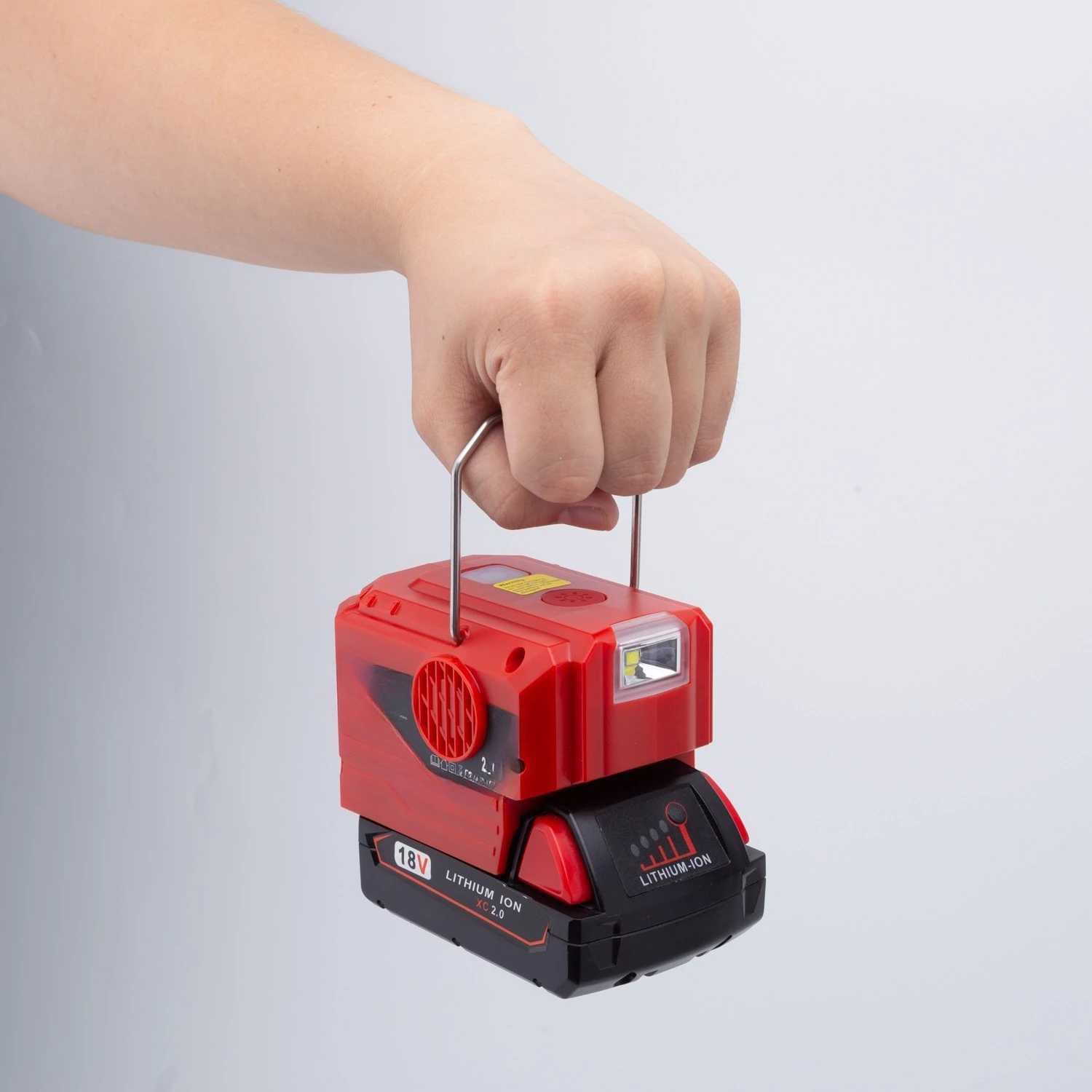 Battery Inverter For Milwaukee 18V Li-ion Battery Adapter With USB/Type-C Dual Fast Charging Interface Inverter(Without Battery)