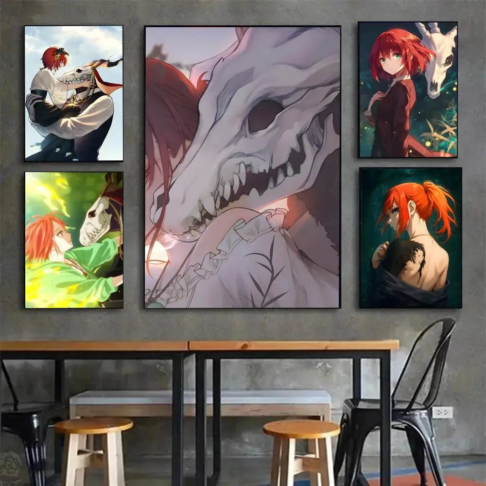 Anime Fantasy T-The Ancient Magus' Bride Poster Painting Wall Art Mural for Living Room Home Decor and Gifts