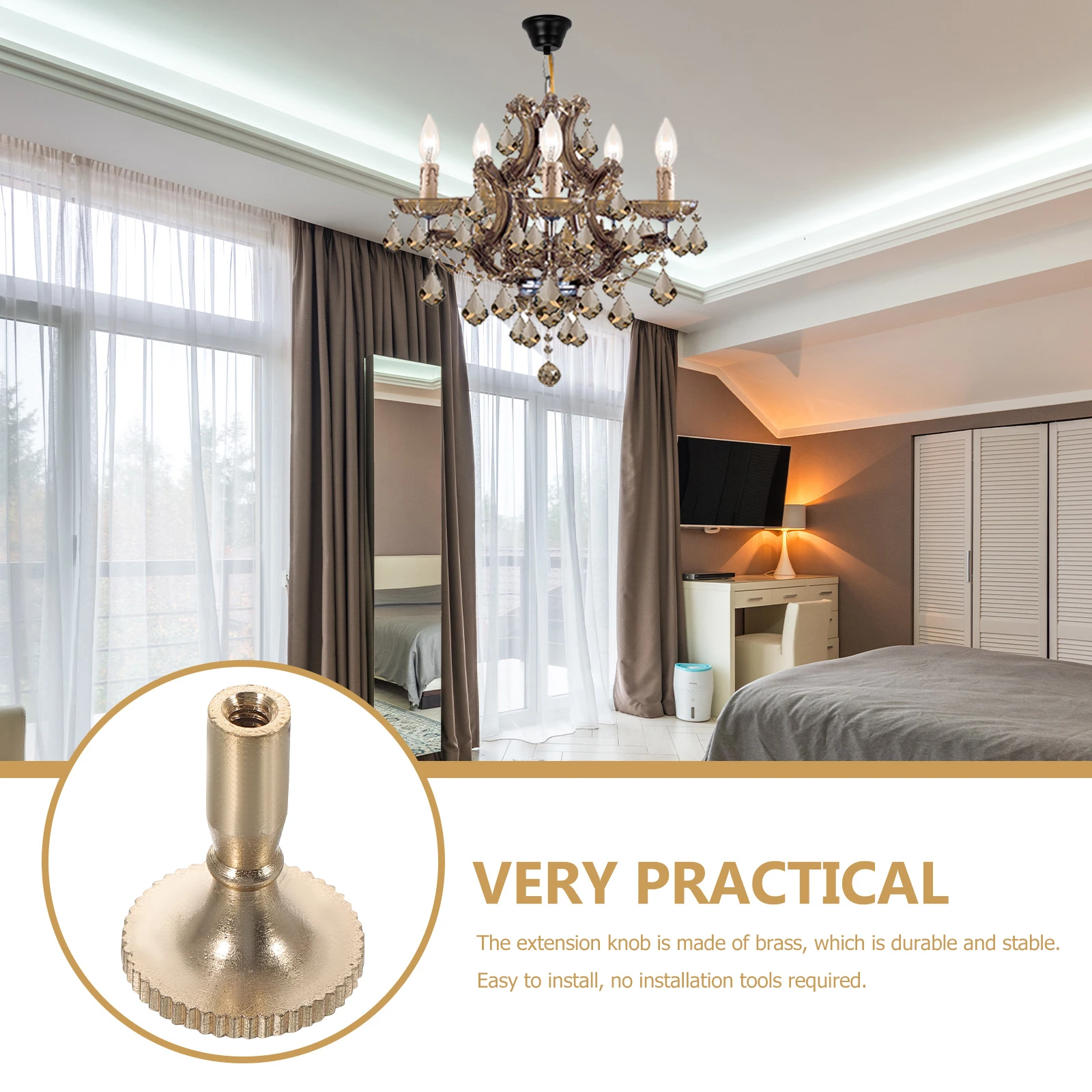 

2pcs Brass Lamp Turn Knob Replacement Metal Handle Socket Knob For Light Bulb Table Floor Wall Chandeliers Light Accessories
