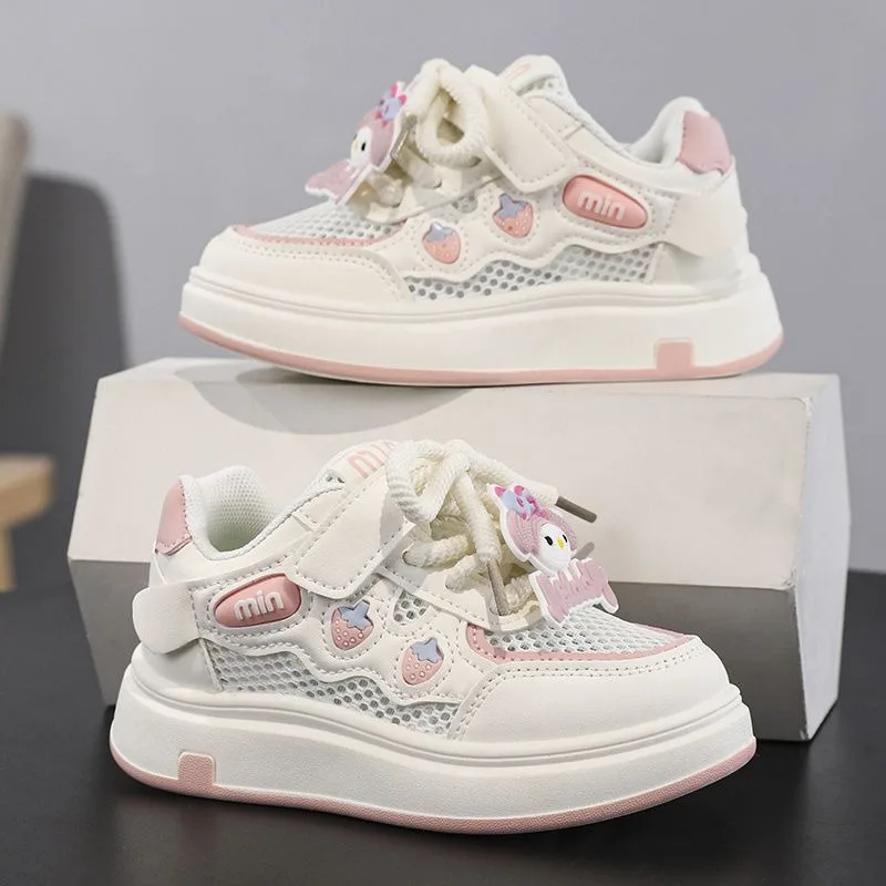 Letnie My Melody Anime Kawaii Sanrio Oddychające Siateczkowe Trampki Śliczne Kreskówkowe Miękkie Codzienne Buty Studenckie Dziewczęce Prezenty Zabawki