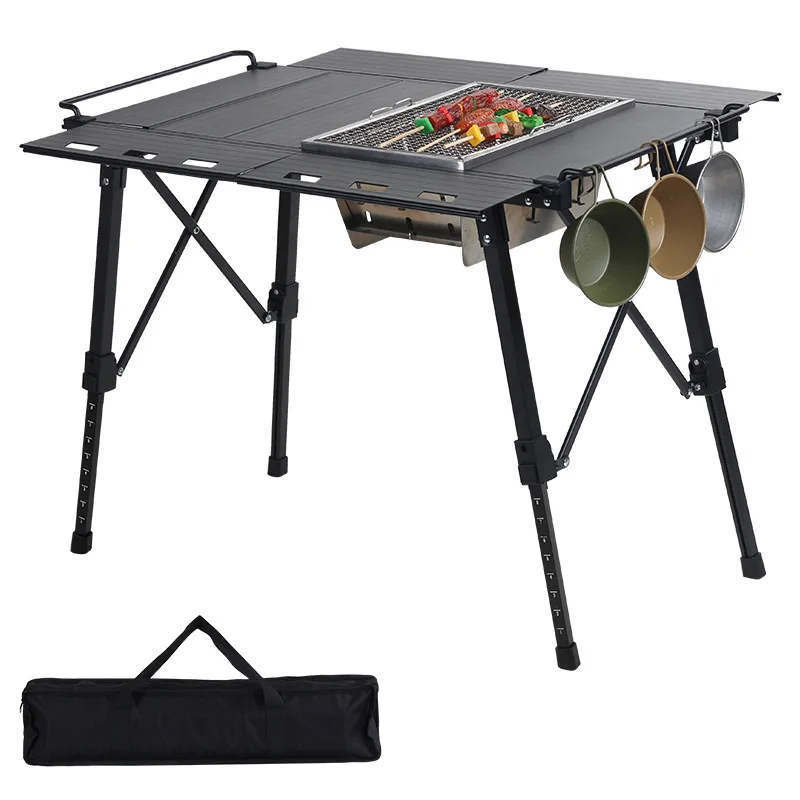 High-Grade Picnic Table and Chair Can Expand Multi-Functional Outdoor Camping  Mobile Kitchen IGT  Lifting Table