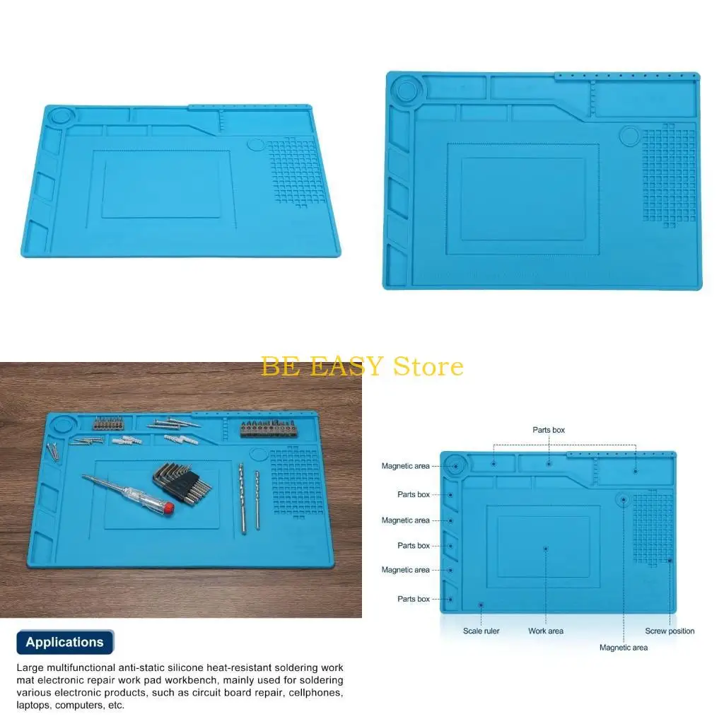 

E28F S15 Силиконовый паяльный коврик с магнитными канавками для эффективной организации работы