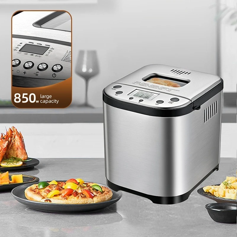 EU Plug Smart Automatic Bread Maker, Household Dough Kneading Fermentation Machine For Toast & Steamed Bun Making