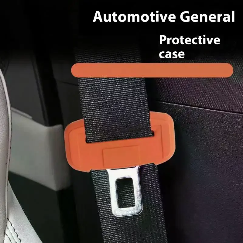 1/2Pcs Universal Seat Belt Buckle Protection Cover Car Seat Belt Buckle Protector Cover Soft Silicone Anti-Collision Case