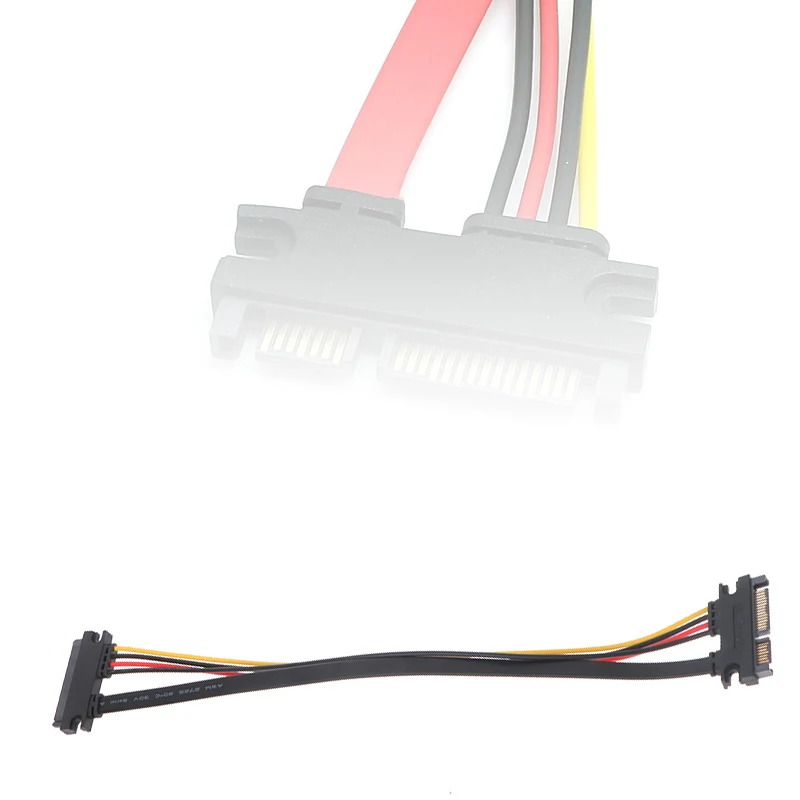 SATA 22 Pin Male to Female Extension Cable with SATA 3 22Pin Power Data Stable for Hard Drives in Storage Expansion Project