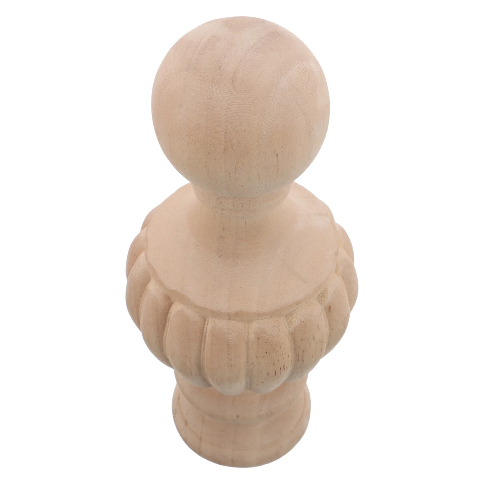 

Wooden Finial 9.43" Unpainted Vase-Shaped Bed Post Stair Railing Topper For Diy Craft Projects Curtain Rod Ends Porch Flag