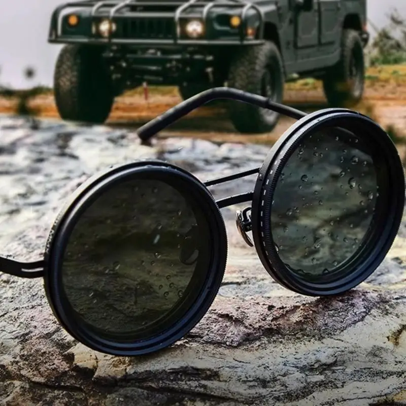 

Stylish Polarized Sunglasses With UV400 Protections And Adjustable AntiGlare Lens Round Frame Eyewears for Fishing H7EF